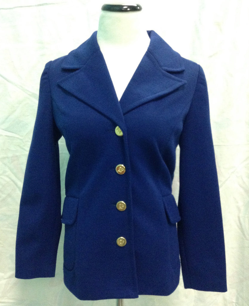 Navy Blue Wool Puccini Jacket 1970's