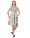 Ella Strapless Dress in Light Blue Floral *SALE*