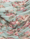 Ella Strapless Dress in Light Blue Floral *SALE*