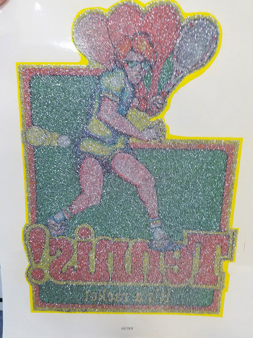 Tennis! Vintage Glitter Iron On