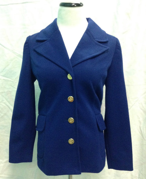 Navy Blue Wool Puccini Jacket 1970's