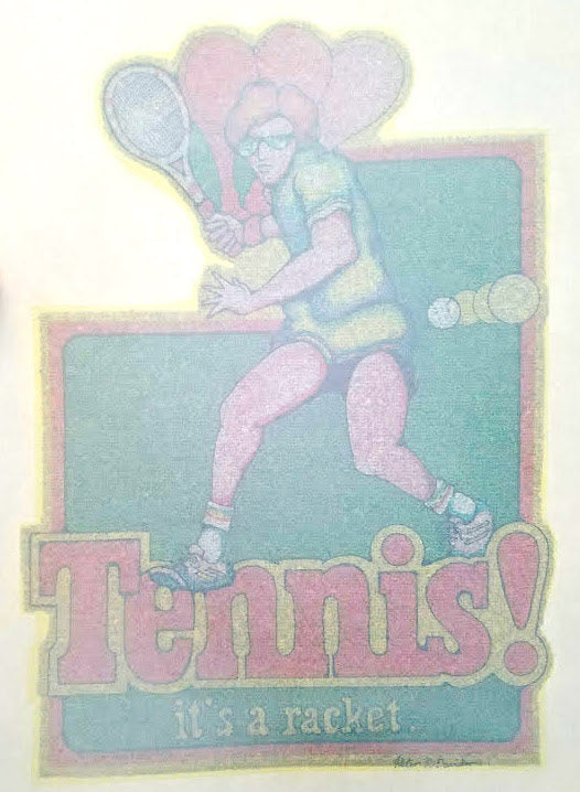 Tennis! Vintage Glitter Iron On
