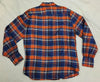 Gloria Vanderbilt Juniors Orange/Navy Silk Plaid Western Blouse