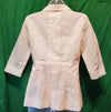 Beige Women's Guayabera Style 3/4 Sleeve Blouse