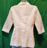 Beige Women's Guayabera Style 3/4 Sleeve Blouse