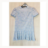 Little Girl's Blue Floral Handmade Dress