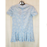 Little Girl's Blue Floral Handmade Dress