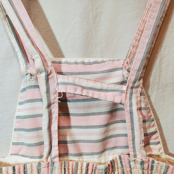 Kids Pink and White Striped Overalls AS-IS