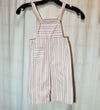 Kids Pink and White Striped Overalls AS-IS