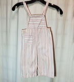Kids Pink and White Striped Overalls AS-IS