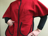 Red Wool 60's Specialty House Fashion Cape