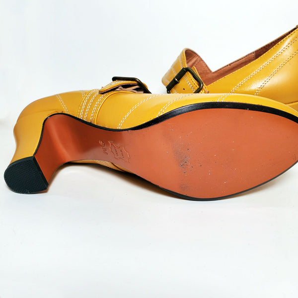 It Girl Mustard 1920's Style Heels LAST PAIR!