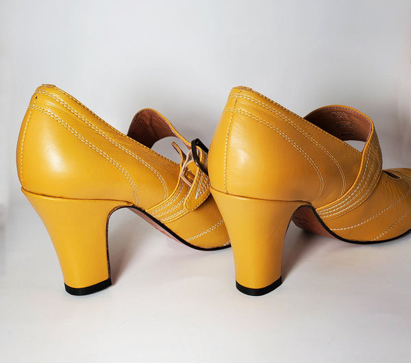 It Girl Mustard 1920's Style Heels LAST PAIR!
