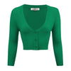 Cropped 3/4 Sleeve Cardigan