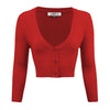 Cropped 3/4 Sleeve Cardigan