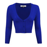 Cropped 3/4 Sleeve Cardigan