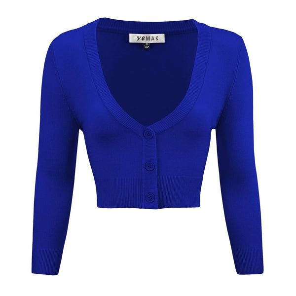 Cropped 3/4 Sleeve Cardigan
