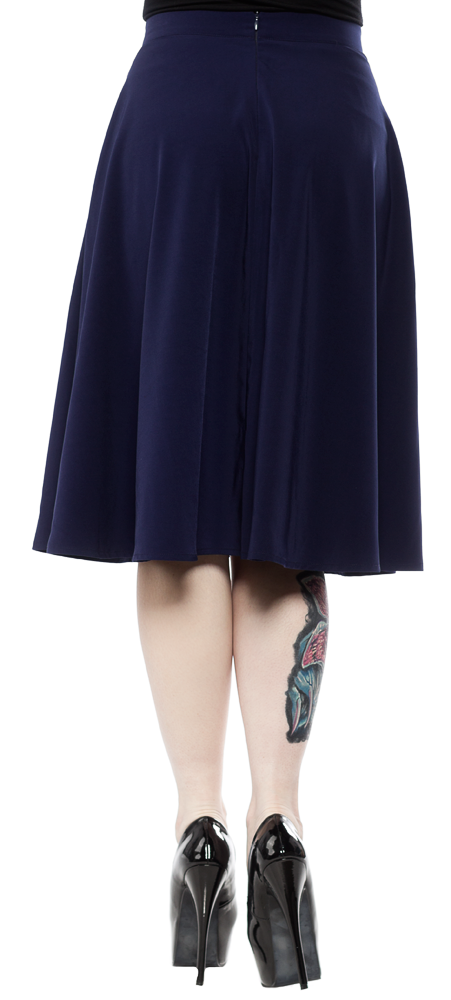 Navy Blue Circle Skirt