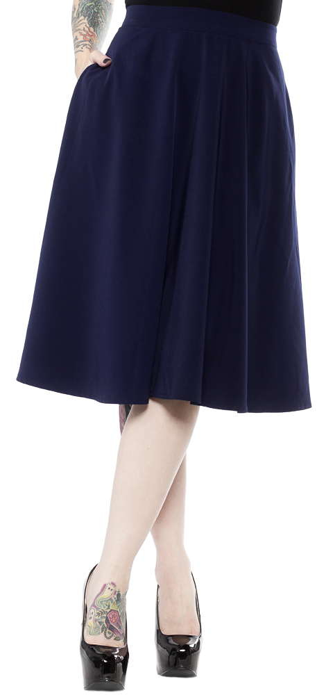 Navy Blue Circle Skirt