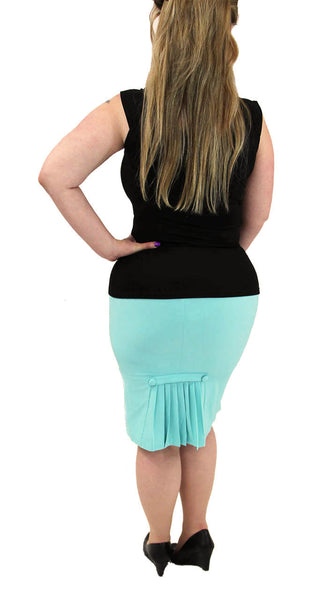 Nicole Pencil Skirt With Kick Pleats